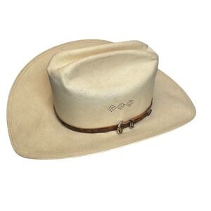 Stetson Cowboy Hat Sz 7 Natural El Zarpazo Los Tigres Del Norte Western 100X